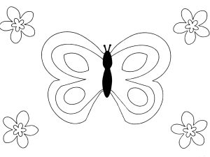 Omalovánky Motýl