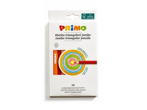 Pastelky trojboké PRIMO, JUMBO 5,5 mm, 12 barev