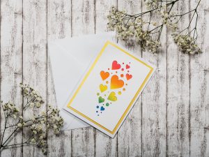 Přádní - duhová srdíčka